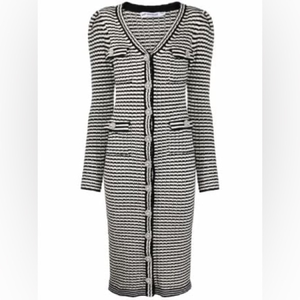 Self Portrait Striped Knit Dress